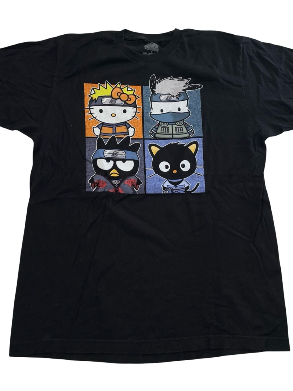 Naruto Shippuden x Hello Kitty Graphic Size L Black Tee (Retail $22)